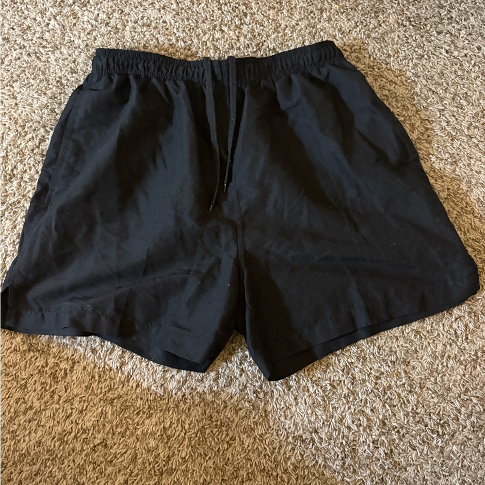 Puritan Black Polyester Shorts